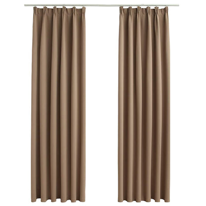 Tende Oscuranti con Ganci 2 pz Grigio Talpa 140x245 cm | homemem39