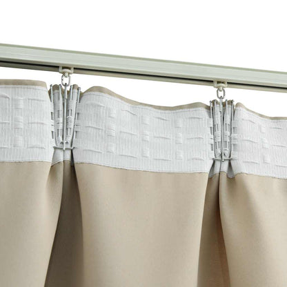 Tende Oscuranti con Ganci 2 pz Beige 140x245 cm | homemem39