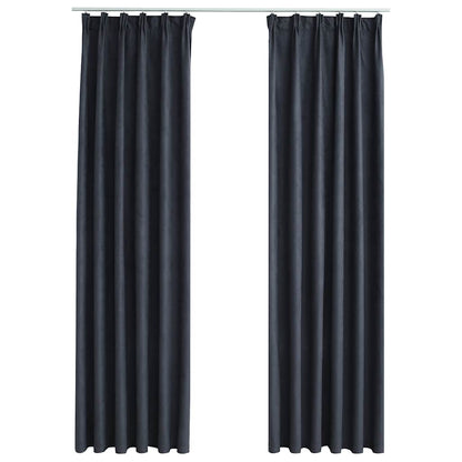 Tende Oscuranti con Ganci 2 pz Antracite 140x225 cm | homemem39