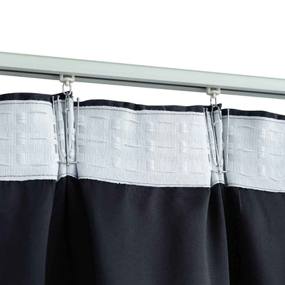 Tende Oscuranti con Ganci 2 pz Antracite 140x245 cm | homemem39