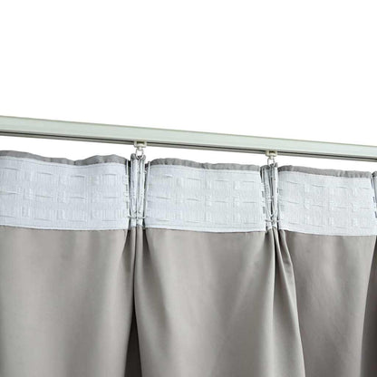 Tende Oscuranti con Ganci 2 pz Grigie 140x225 cm