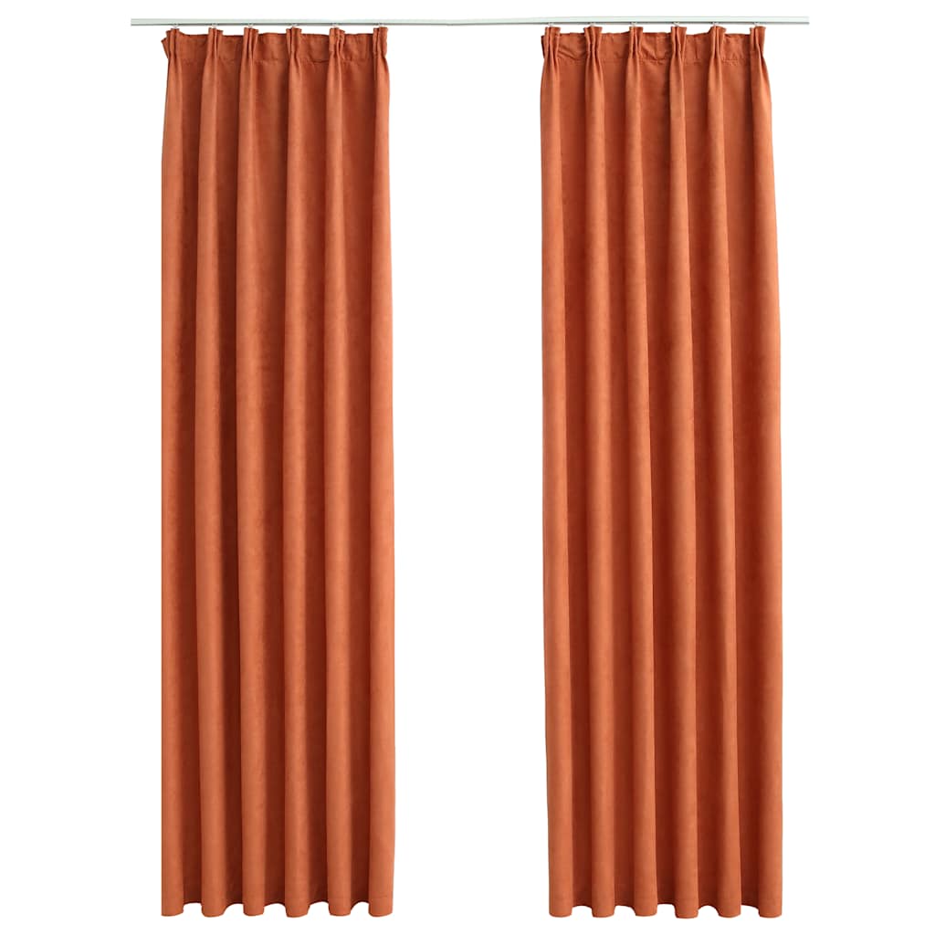 Tende Oscuranti con Ganci 2 pz Ruggine 140x225 cm | homemem39