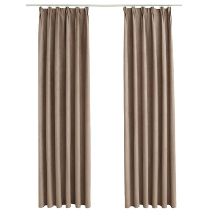 Tende Oscuranti con Ganci 2 pz Grigio Talpa 140x225 cm | homemem39