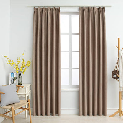 Tende Oscuranti con Ganci 2 pz Grigio Talpa 140x225 cm | homemem39