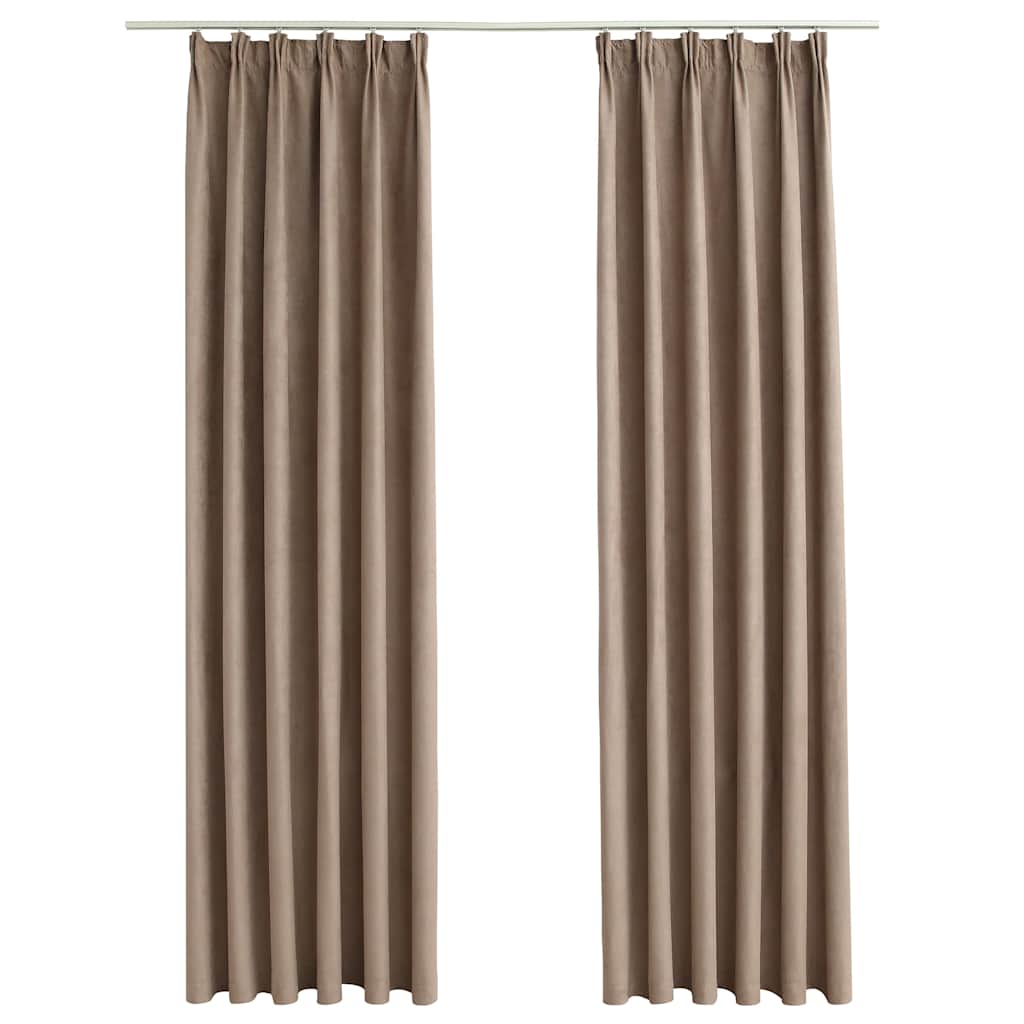 Tende Oscuranti con Ganci 2 pz Grigio Talpa 140x245 cm | homemem39
