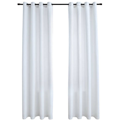 Tende Oscuranti con Anelli in Metallo 2 pz Avorio 140x225 cm | homemem39