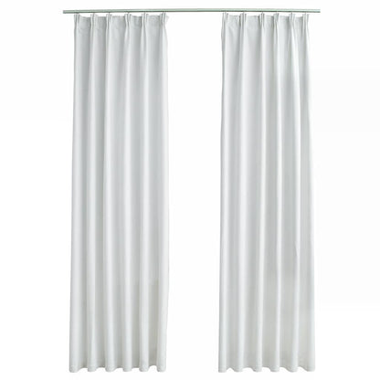 Tende Oscuranti con Ganci 2 pz Avorio 140x225 cm | homemem39