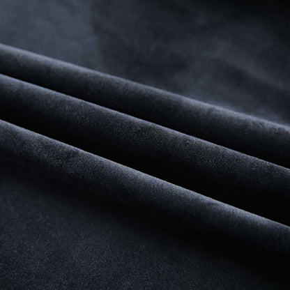 Tende Oscuranti con Ganci 2 pz Nere in Velluto 140x175 cm
