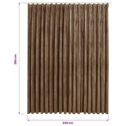Tenda Oscurante con Ganci Beige in Velluto 290x245 cm | homemem39