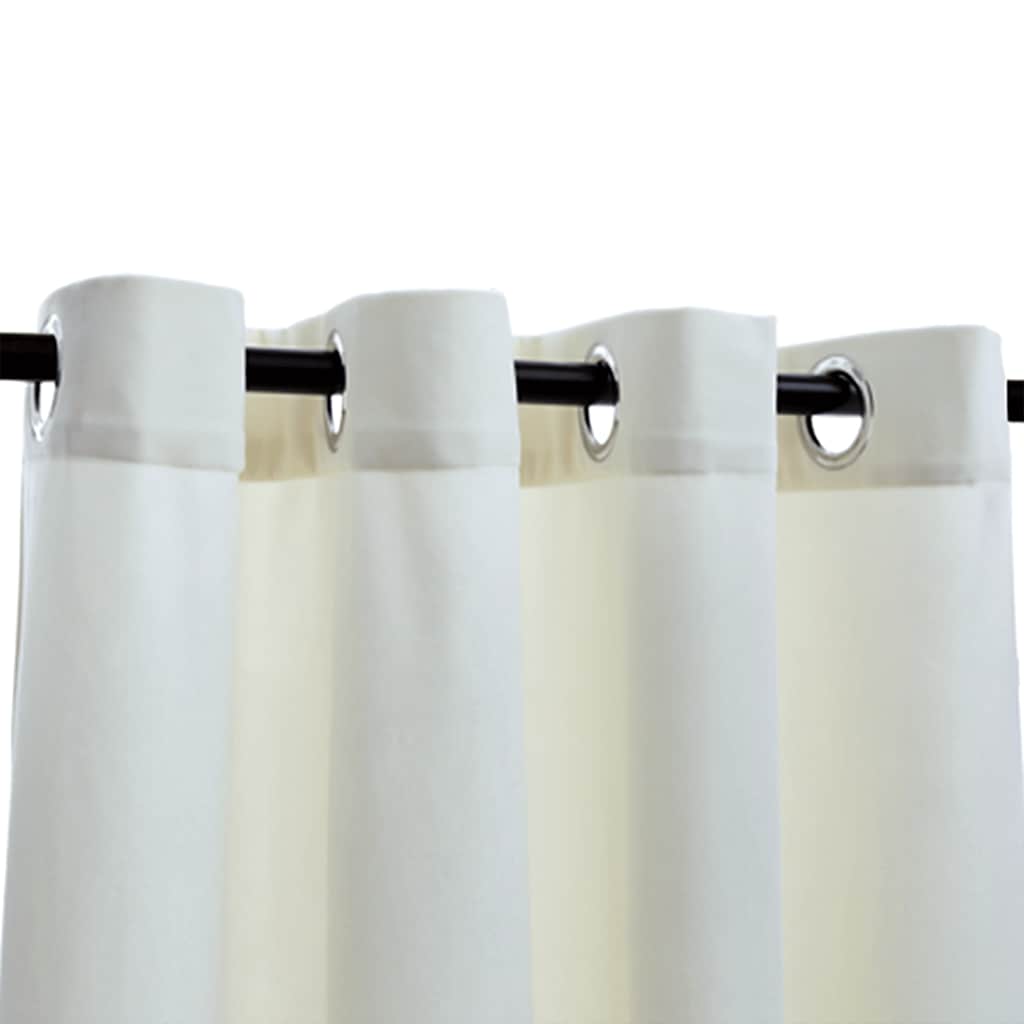 Tende Oscuranti con Anelli 2 pz Crema in Velluto 140x175 cm | homemem39