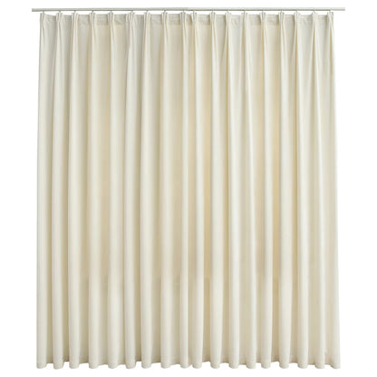 Tenda Oscurante con Ganci Crema in Velluto 290x245 cm | homemem39