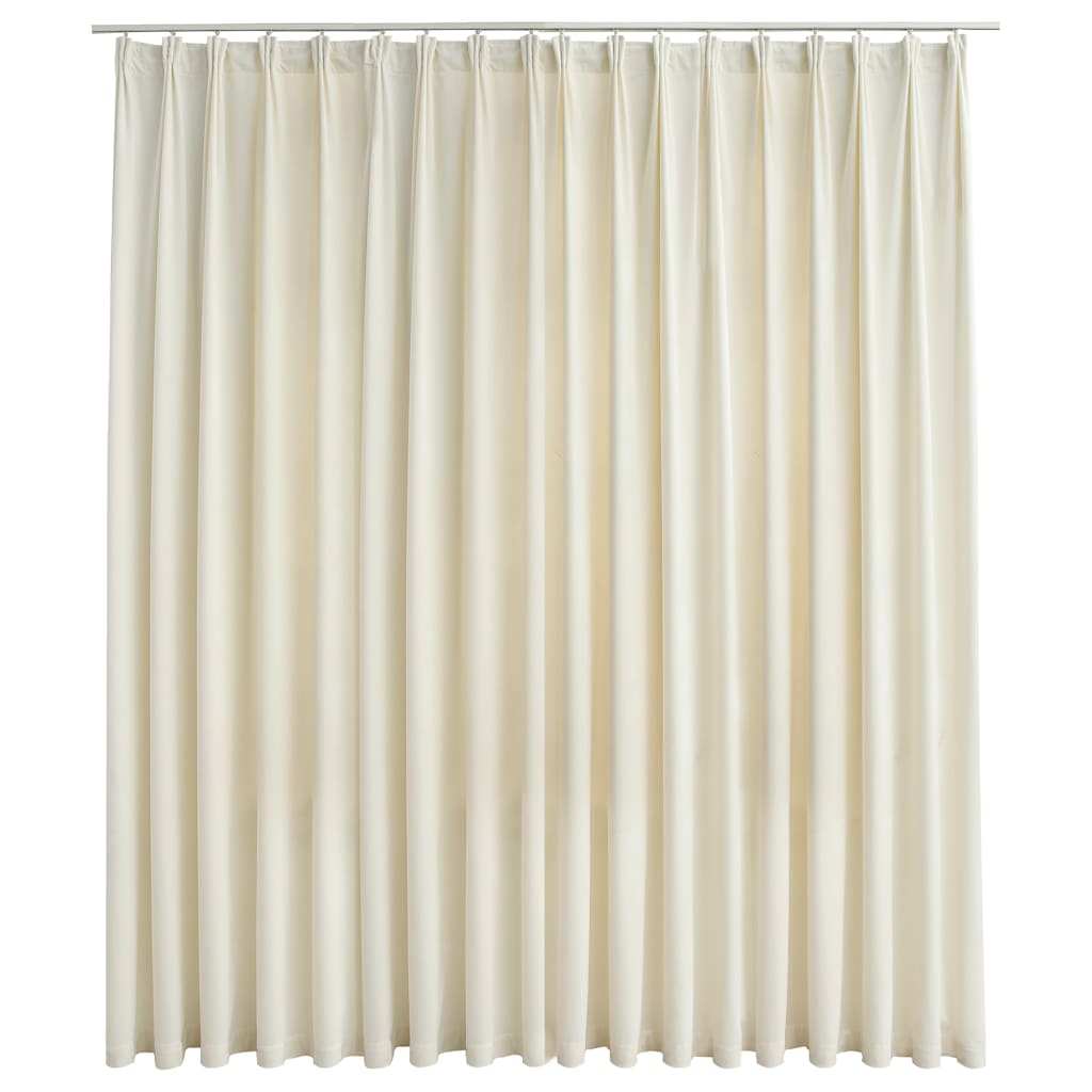 Tenda Oscurante con Ganci Crema in Velluto 290x245 cm