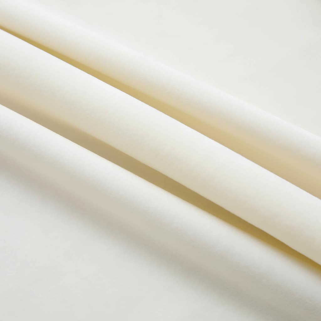 Tenda Oscurante con Ganci Crema in Velluto 290x245 cm