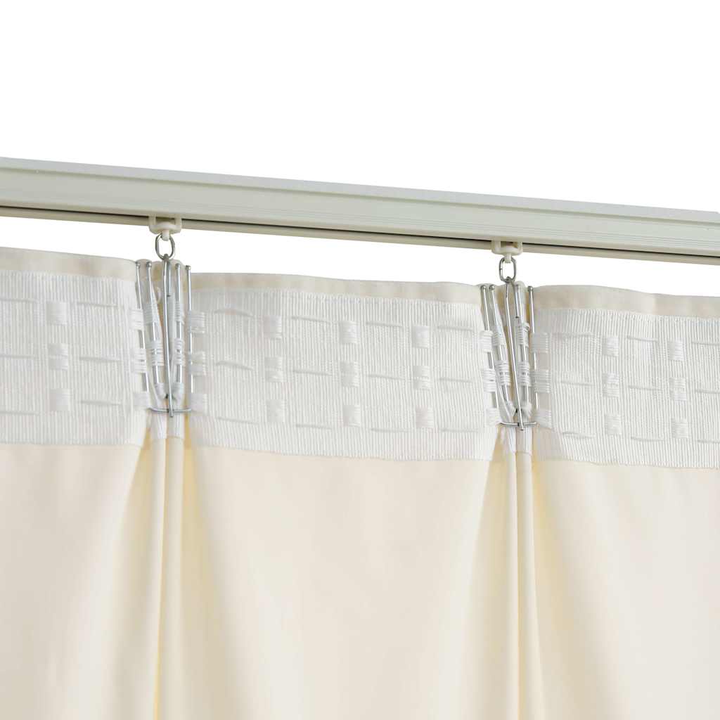 Tenda Oscurante con Ganci Crema in Velluto 290x245 cm