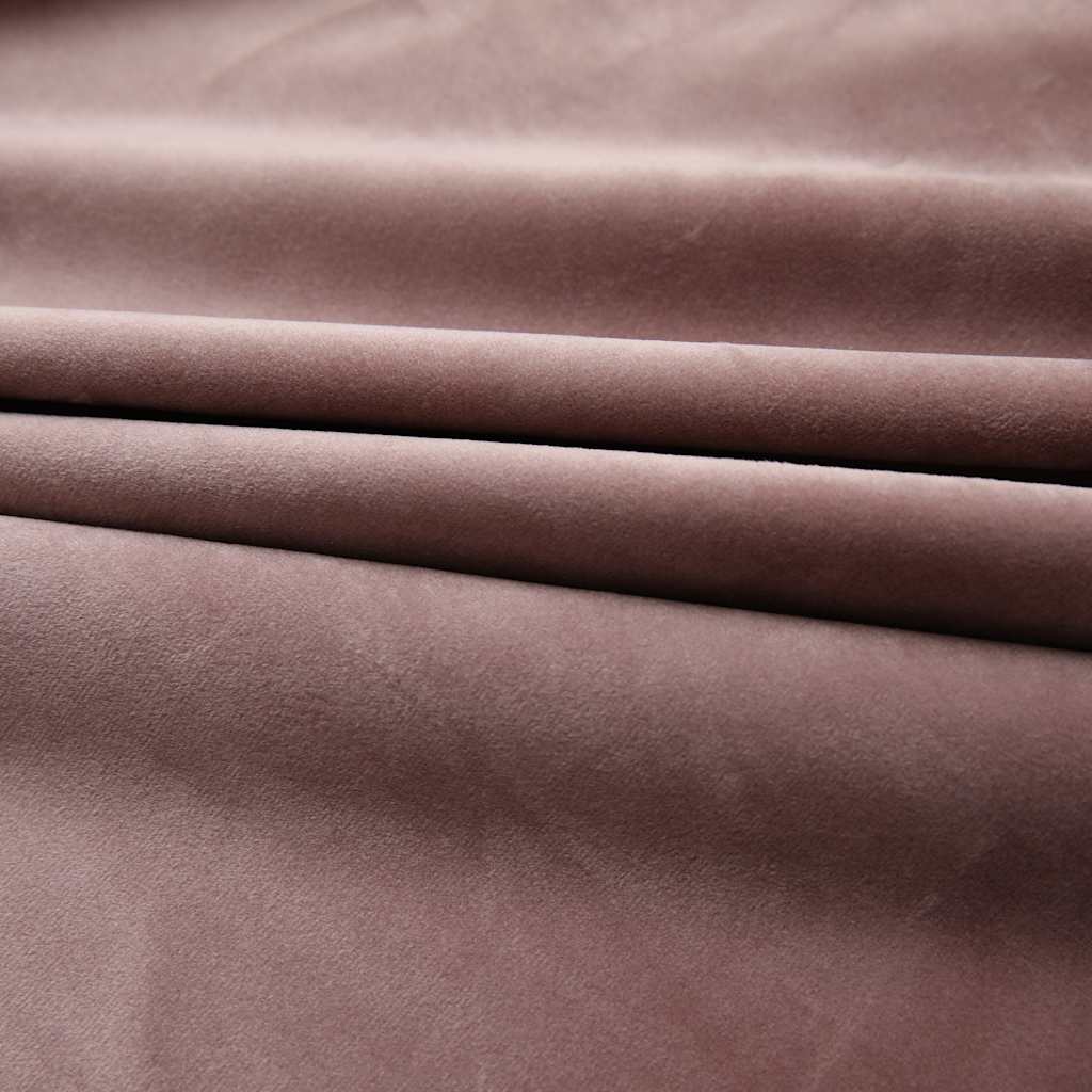 Tende Oscuranti con Ganci 2 pz Rosa Antico in Velluto 140x175cm | homemem39