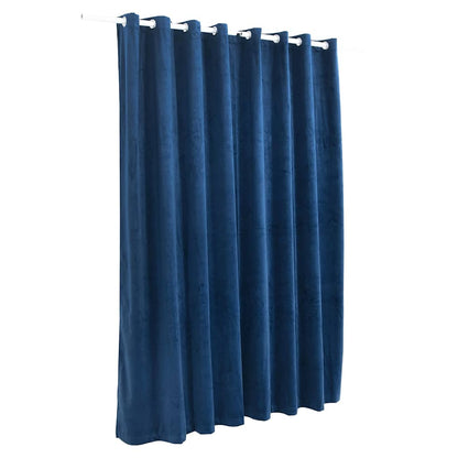 Tenda Oscurante Anelli in Metallo Velluto Blu Scuro 290x245 cm | homemem39