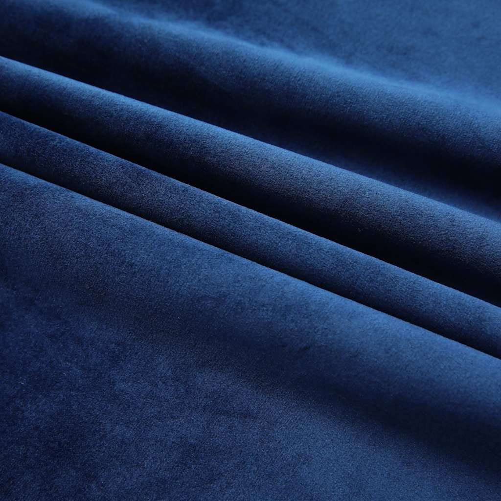 Tende Oscuranti con Ganci 2 pz Blu Scuro in Velluto 140x245 cm | homemem39