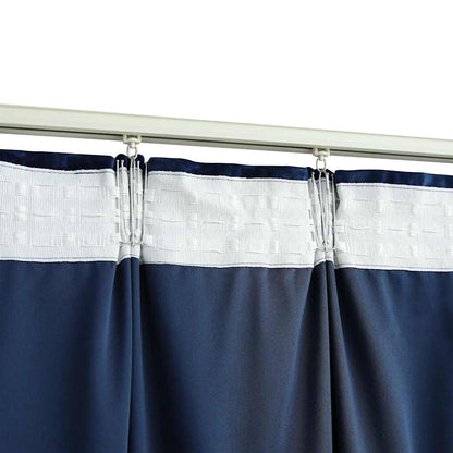 Tende Oscuranti con Ganci 2 pz Blu Scuro in Velluto 140x245 cm