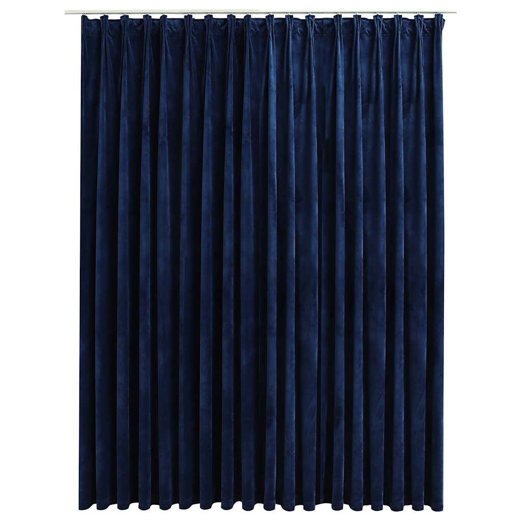 Tenda Oscurante con Ganci Velluto Blu Scuro 290x245 cm | homemem39