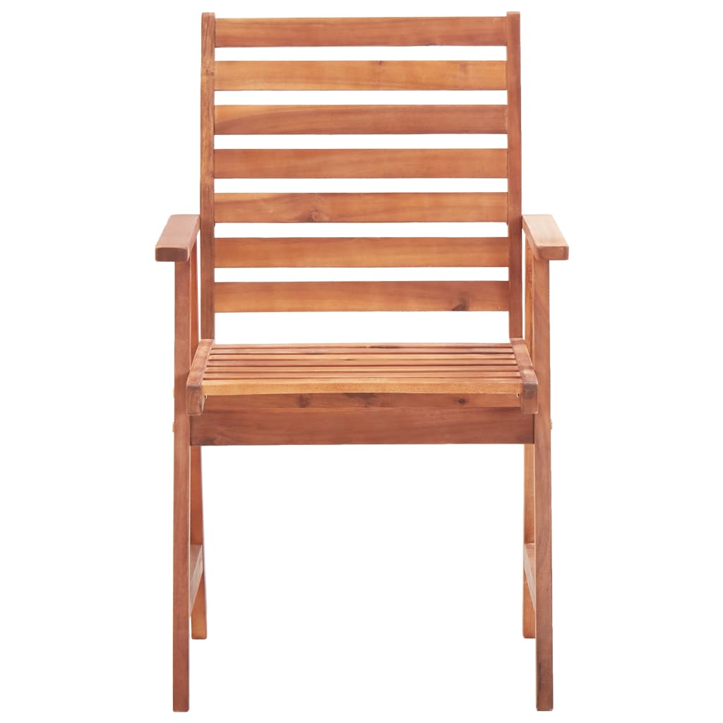 Sedie da Pranzo per Esterno 3 pz in Legno Massello di Acacia | homemem39