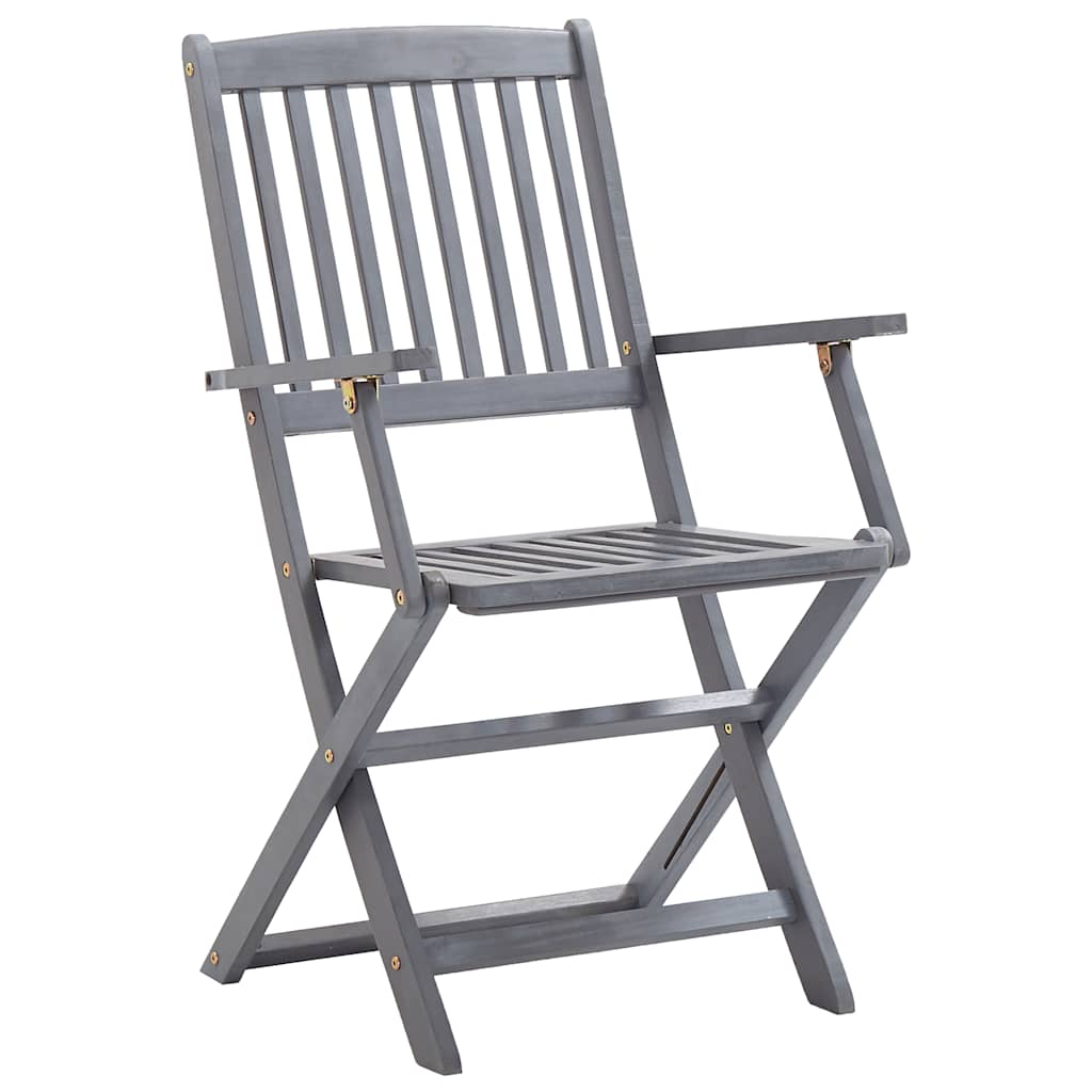 Sedie da Giardino Pieghevoli 2 pz in Legno Massello d'Acacia | homemem39