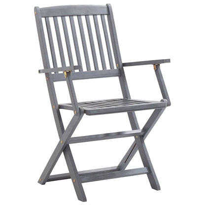 Sedie da Giardino Pieghevoli 2 pz in Legno Massello d'Acacia | homemem39