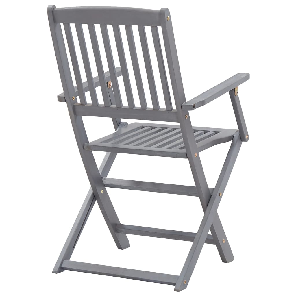 Sedie da Giardino Pieghevoli 4 pz in Legno Massello d'Acacia - homemem39