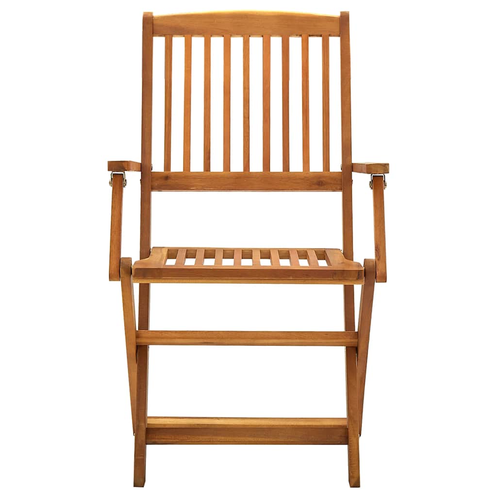 Folding Garden Chairs 4 pcs in Solid Acacia Wood