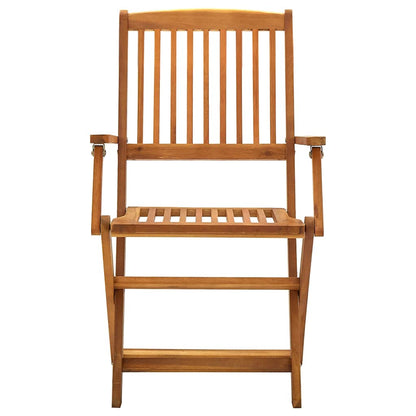 Folding Garden Chairs 4 pcs in Solid Acacia Wood