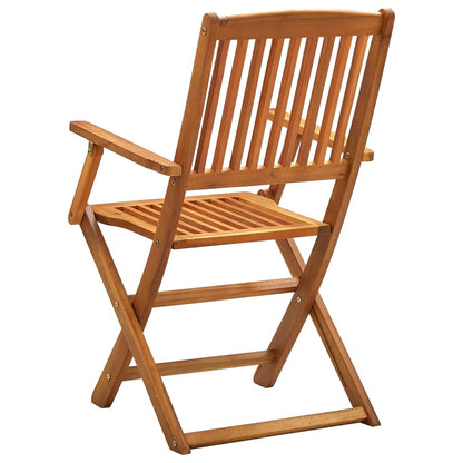 Folding Garden Chairs 4 pcs in Solid Acacia Wood
