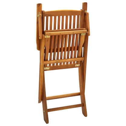 Folding Garden Chairs 4 pcs in Solid Acacia Wood