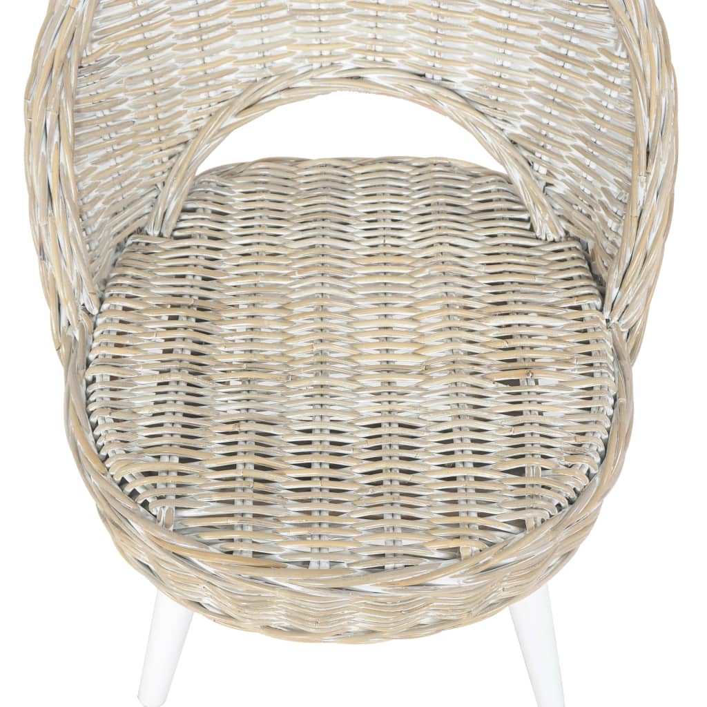 Poltrona in Rattan Kubu Bianco