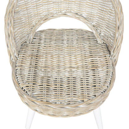 Poltrona in Rattan Kubu Bianco