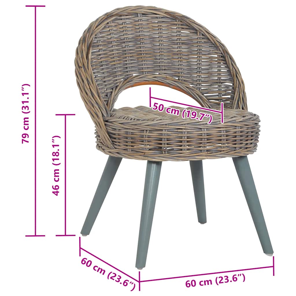 Poltrona in Rattan Kubu Grigio | homemem39