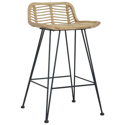 Sedie da Bar 2 pz in Rattan Naturale | homemem39