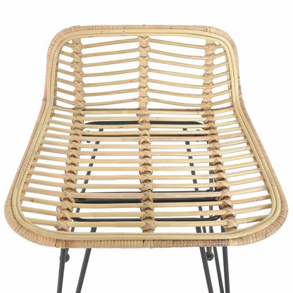 Sedie da Bar 2 pz in Rattan Naturale - homemem39