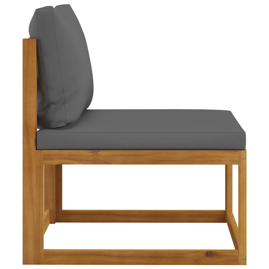 Set Divani Giardino 6 pz con Cuscini Legno Massello di Acacia