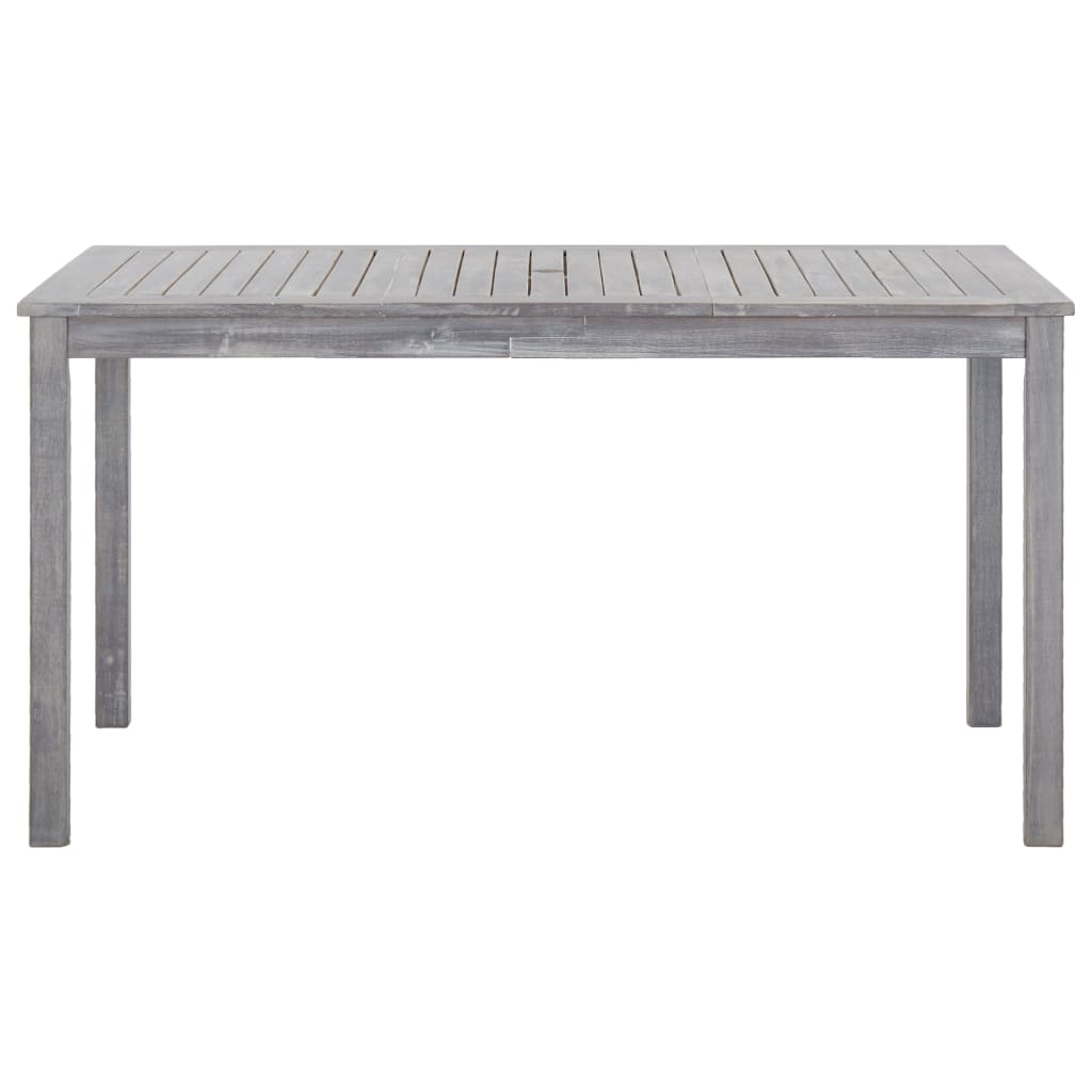 Set da Pranzo da Giardino 5 pz Grigio Legno Massello di Acacia - homemem39