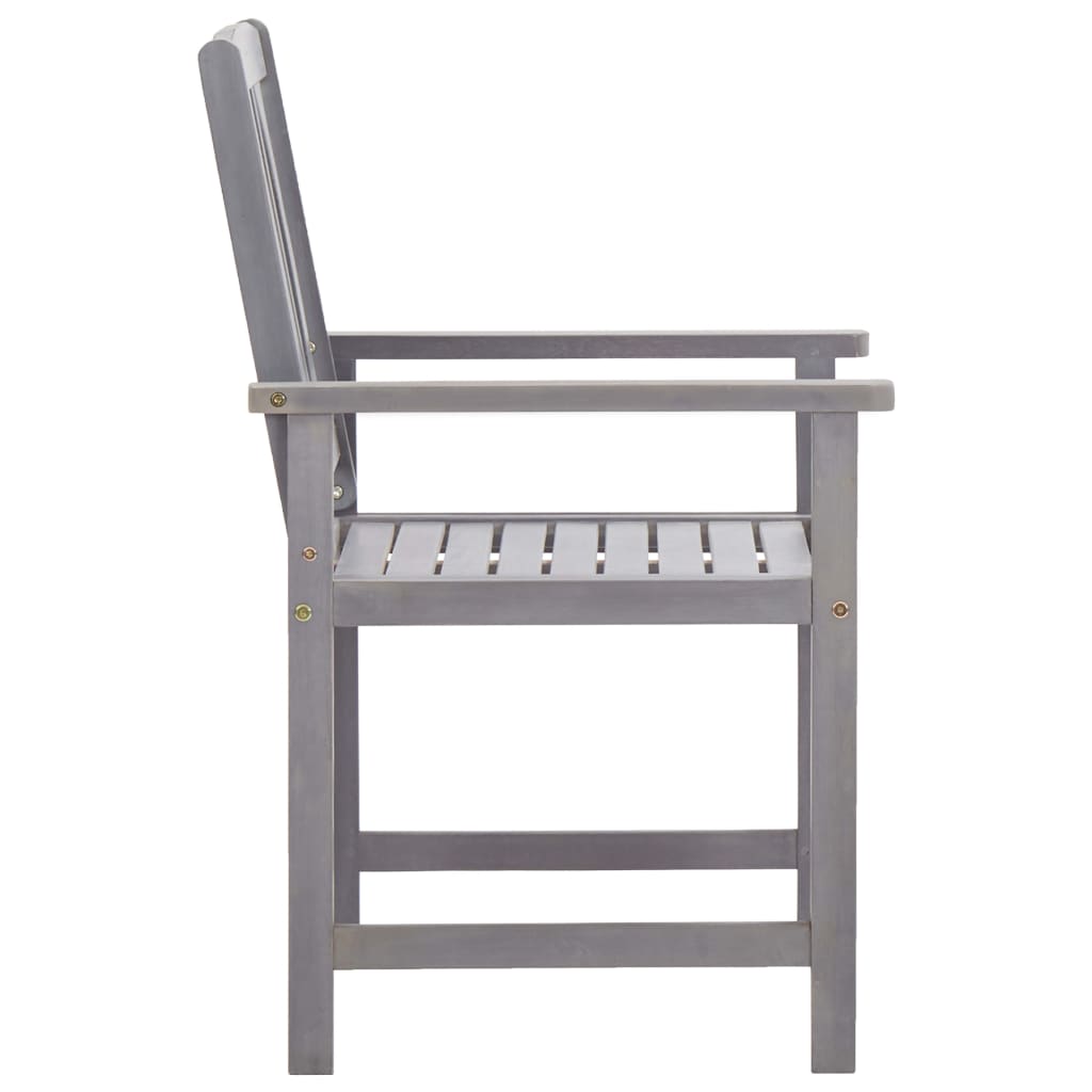 Set da Pranzo da Giardino 5 pz Grigio Legno Massello di Acacia - homemem39