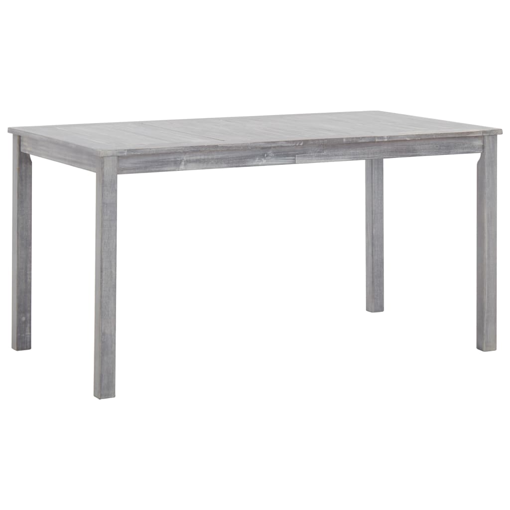 Set Pranzo da Giardino 7 pz Grigio Slavato in Massello d'Acacia | homemem39