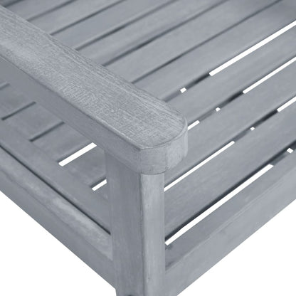 Sedie da Giardino 2 pz Grigio in Massello d'Acacia | homemem39