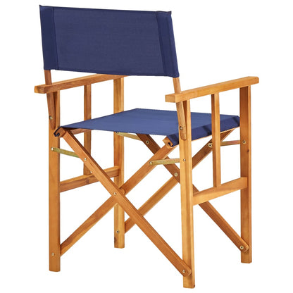 Sedie da Regista 2 pz in Legno Massello di Acacia Blu | homemem39
