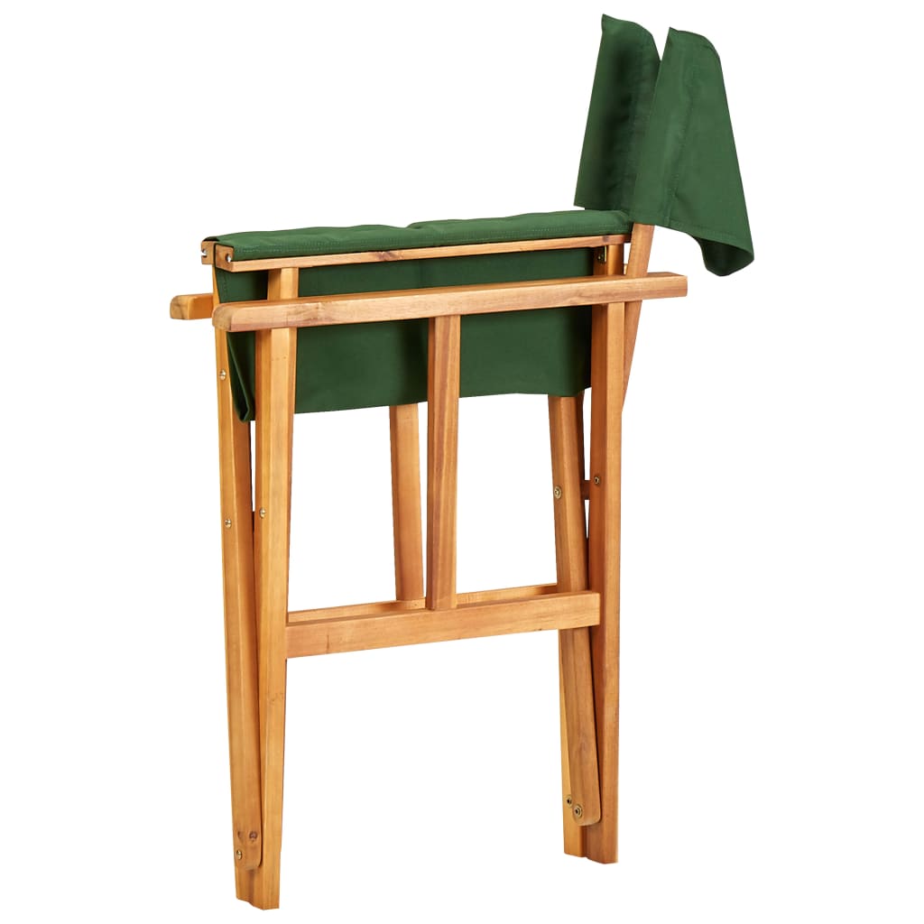 Sedie da Regista 2 pz in Legno Massello di Acacia Verdi - homemem39