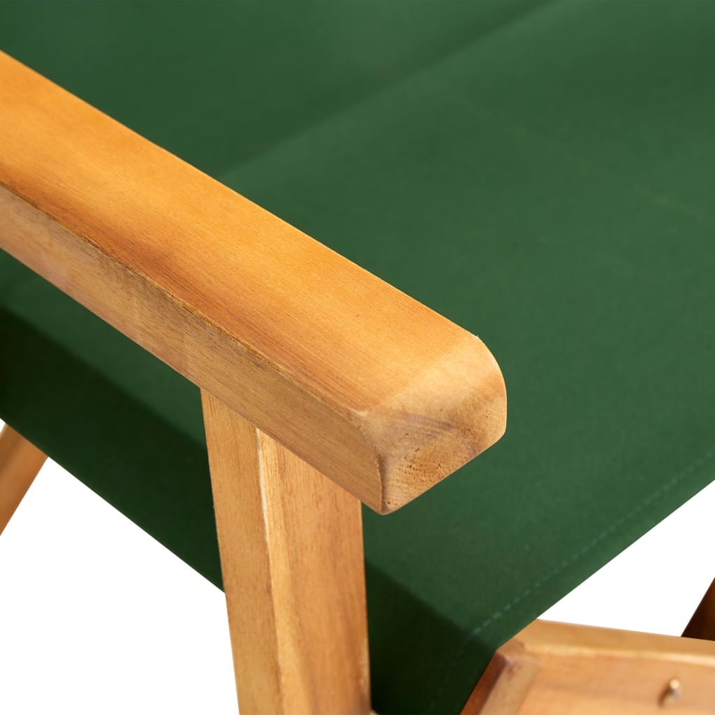 Sedie da Regista 2 pz in Legno Massello di Acacia Verdi - homemem39