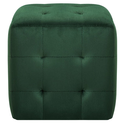 Pouf 2 pz Verde 30x30x30 cm in Velluto - homemem39