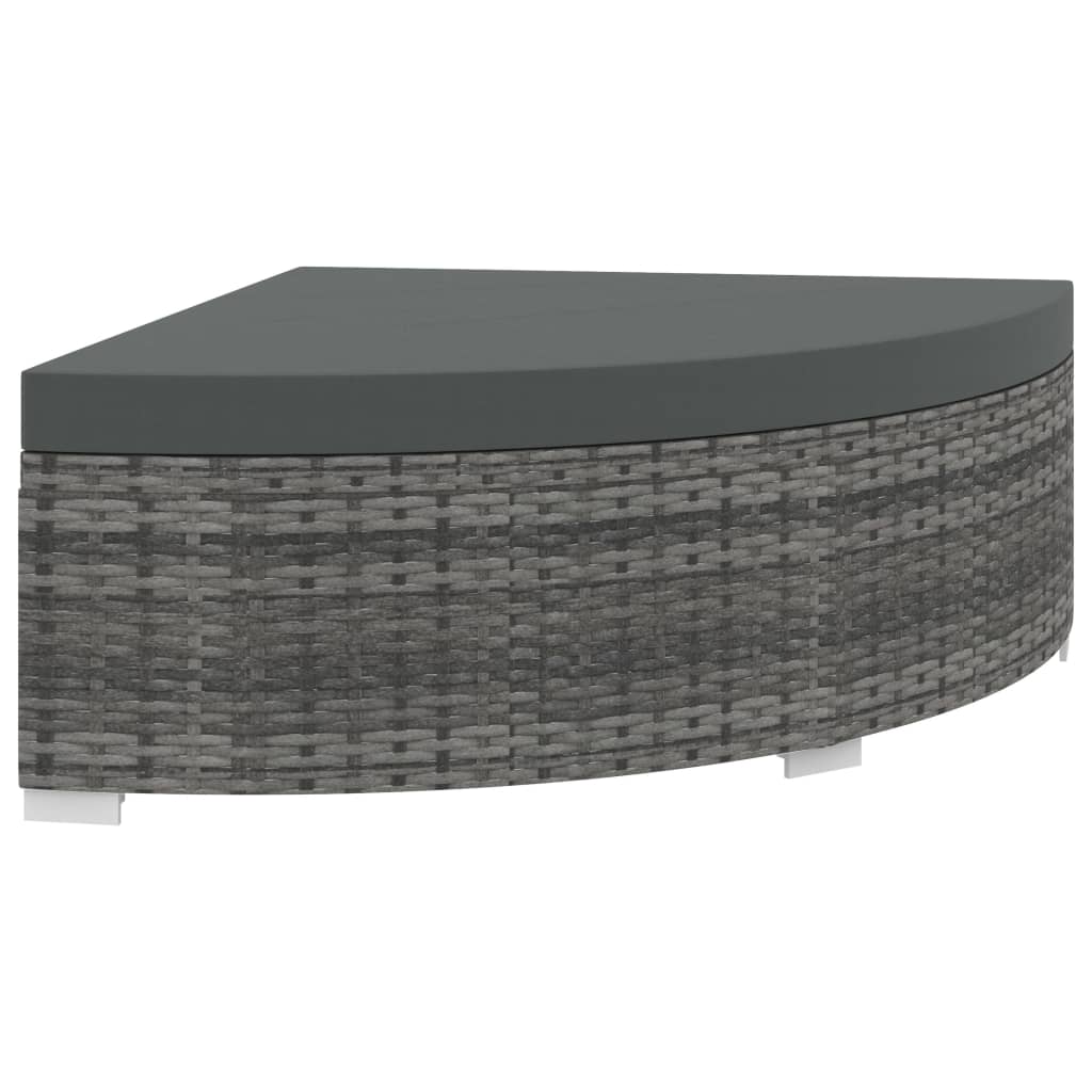 Set Divani da Giardino 6 pz con Cuscini in Polyrattan Grigio - homemem39