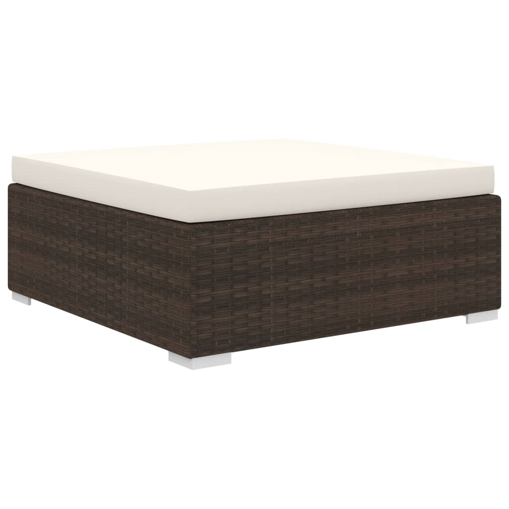 Set Divani da Giardino 8 pz con Cuscini in Polyrattan Marrone | homemem39
