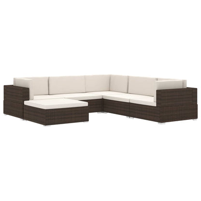 Seduta Centrale Modulare 1 pz con Cuscini in Polyrattan Grigio - homemem39