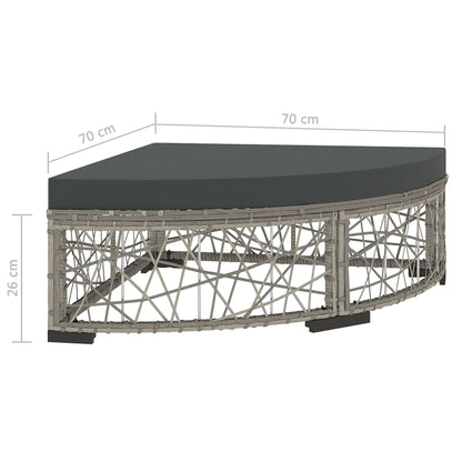 Set Divani da Giardino 6 pz con Cuscini in Polyrattan Grigio - homemem39