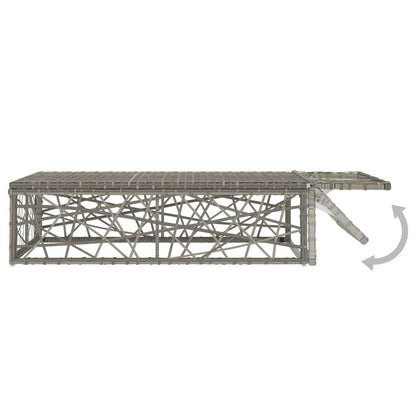 Set Divani da Giardino 2 pz con Cuscini in Polyrattan Grigio - homemem39